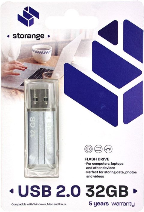 Pendrive Storange Silver 32GB (STORANPEN32GBSLV2.0) Pendrive Storange Silver 32GB (STORANPEN32GBSLV2.0)