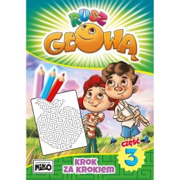 Książeczka edukacyjna Niko Rusz głową. Kropka do kropki. Część 3