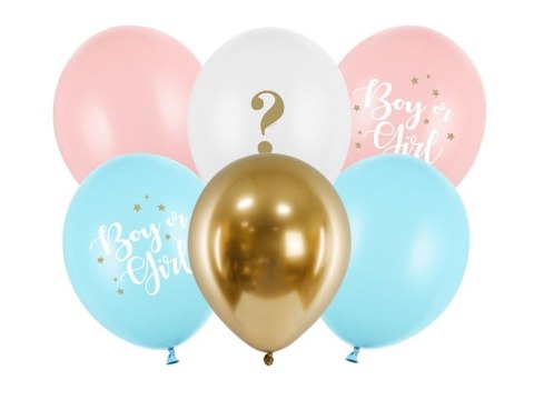 Balon gumowy Partydeco Boy or Girl, mix mix 300mm (SB14P-308-000-6)