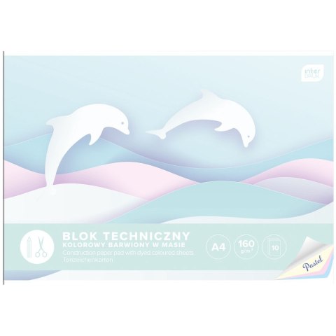 Blok techniczny Interdruk bloki A4 mix 160g 10k (5902277294173)