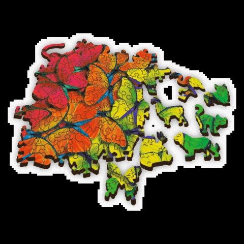 Puzzle przestrzenne Trefl drewniane Tęczowe motyle 501 el. (20159) Puzzle przestrzenne Trefl drewniane Tęczowe motyle 501 el. (20159)