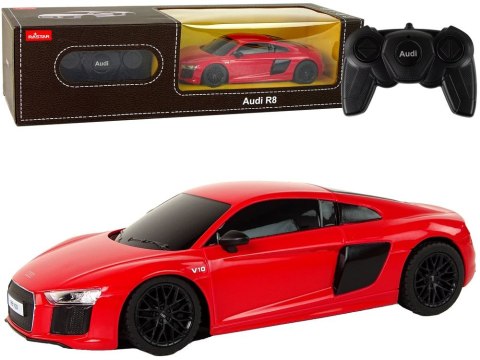 Samochód Lean R/C Audi R8 1:24 Rastar Czerwone (15271)