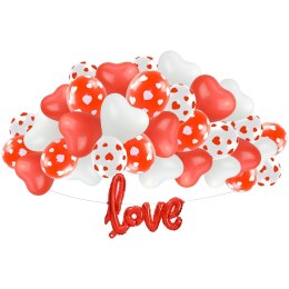 Balon gumowy Arpex Zestaw walentynkowy Love - 34 elementy mix (KB4291)