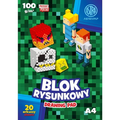 Blok rysunkowy Astrapap PIXEL A4 biały 20k (106022015)