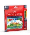 Kredki ołówkowe Faber Castell dwustronne Wawel 24+3 kol. (201481 FC)