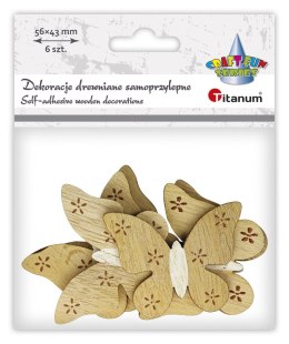 Ozdoba drewniana Titanum Craft-Fun Series motyle samoprzylepne (7509)