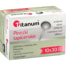 Pinezki tapicerskie Titanum srebrne 30 szt.