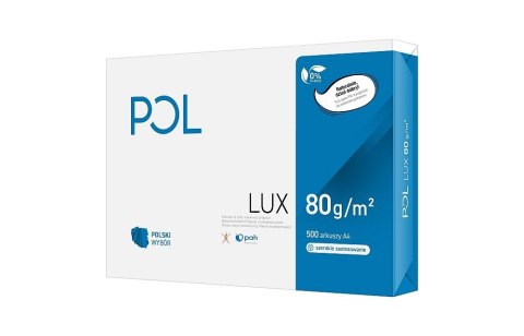 Papier ksero Pol lux A4 biały 500k. 80g Papier ksero Pol lux A4 biały 500k. 80g