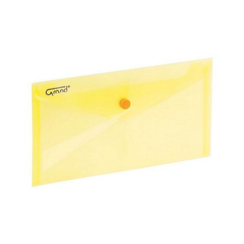 Teczka plastikowa na guzik ZP-046-DL DL żółty przezroczysty [mm:] 225x124 Grand (120-1869)