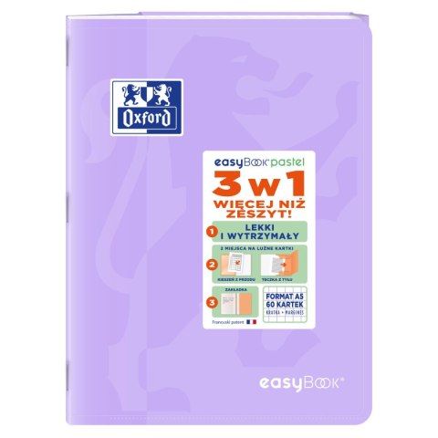 Zeszyt EASYBOOK PASTEL A5 60k. 90g krata Oxford (400161235) Zeszyt EASYBOOK PASTEL A5 60k. 90g krata Oxford (400161235)