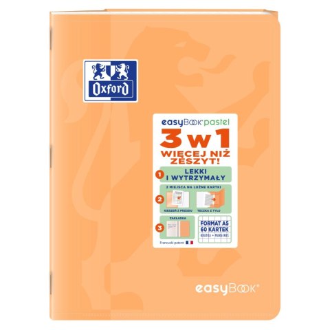 Zeszyt EASYBOOK PASTEL A5 60k. 90g krata Oxford (400161235) Zeszyt EASYBOOK PASTEL A5 60k. 90g krata Oxford (400161235)