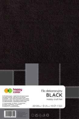 Filc Happy Color kolor: czarny 10 ark. [mm:] 200x300 (HA 7150 2030-9)