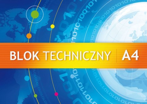 Blok techniczny A4 biały 240g 10k [mm:] 210x297 Kreska