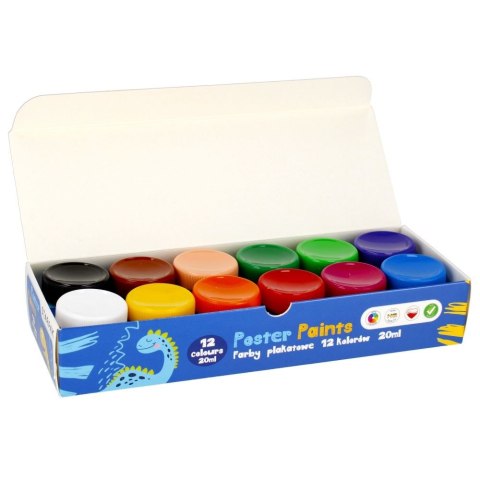 Farby plakatowe Starpak Dino kolor: mix 20ml 12 kolor. (493206) Farby plakatowe Starpak Dino kolor: mix 20ml 12 kolor. (493206)