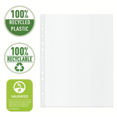Koszulki na dokumenty Esselte Recycled Maxi groszkowa A4 kolor: bezbarwny typu U 100 mic. (627504) Koszulki na dokumenty Esselte Recycled Maxi groszkowa A4 kolor: bezbarwny typu U 100 mic. (627504)