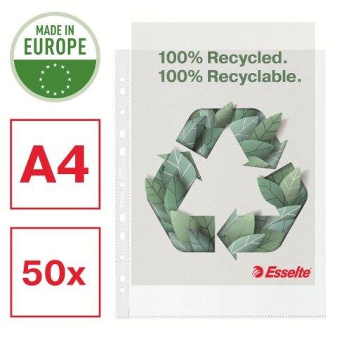 Koszulki na dokumenty Esselte Recycled Maxi groszkowa A4 kolor: bezbarwny typu U 100 mic. (627504) Koszulki na dokumenty Esselte Recycled Maxi groszkowa A4 kolor: bezbarwny typu U 100 mic. (627504)
