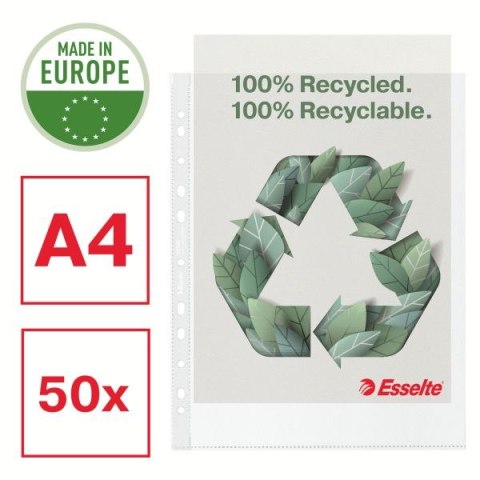 Koszulki na dokumenty Esselte Recycled Maxi groszkowa A4 kolor: bezbarwny typu U 70 mic. (627502) Koszulki na dokumenty Esselte Recycled Maxi groszkowa A4 kolor: bezbarwny typu U 70 mic. (627502)