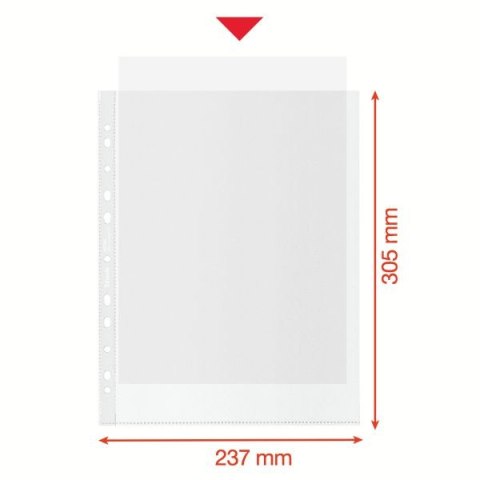 Koszulki na dokumenty Esselte Recycled Maxi groszkowa A4 kolor: bezbarwny typu U 70 mic. (627502) Koszulki na dokumenty Esselte Recycled Maxi groszkowa A4 kolor: bezbarwny typu U 70 mic. (627502)