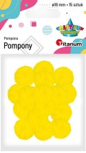 Pompony Titanum Craft-Fun Series żółte 15 szt