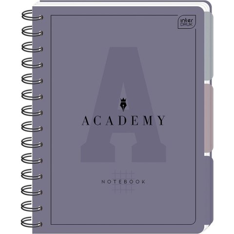 Kołozeszyt (kołonotatnik) ACADEMY A5 100 # PP A5 100k. 90g krata Interdruk (z przekładkami)
