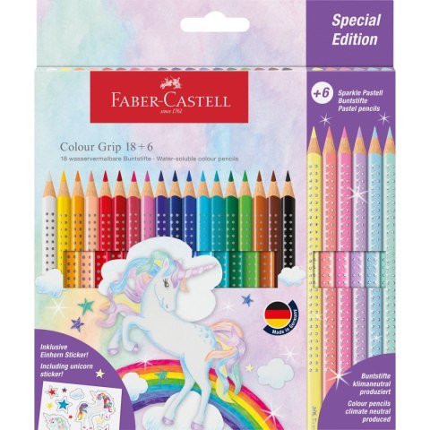 Kredki ołówkowe Faber Castell Unicorn 18+6 kol. (201543 FC)