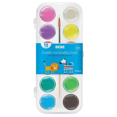 Farby akwarelowe Bebe BB KIDS 12 kol 12 kolor. (5902277327338) Farby akwarelowe Bebe BB KIDS 12 kol 12 kolor. (5902277327338)