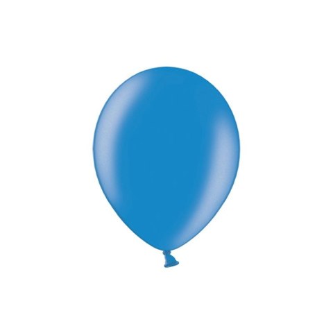 Balon gumowy Partydeco metalizowany 100 szt niebieski 300mm (14M-065)