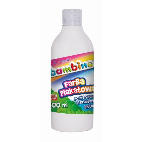 Farby plakatowe Bambino Bambino w butelce 500 ml kolor: biały 500ml 1 kolor. (biała)