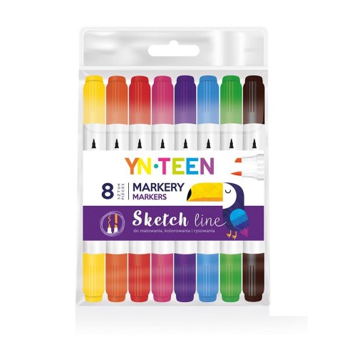 Marker do papieru Yn-teen, mix okrągła/ścięta końcówka Marker do papieru Yn-teen, mix okrągła/ścięta końcówka