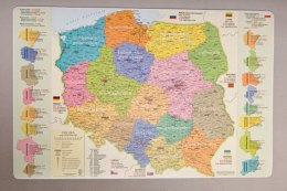 Podkład na biurko mapa polski mix gumowany plastik [mm:] 580x380 Zachem