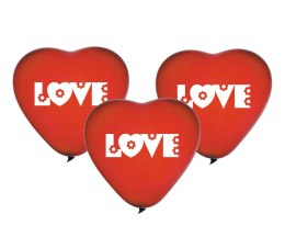 Balon gumowy Godan Love, serca / 5 szt czerwony 300mm 12cal 5 szt (CRS/P149)