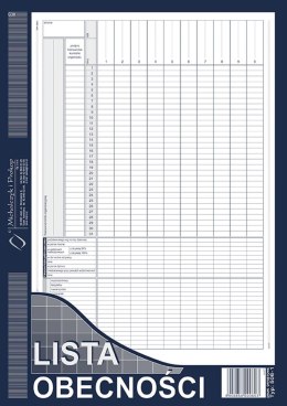 Druk offsetowy LO Lista obecność A4, A4 40k. Michalczyk i Prokop (506-1)