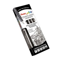 Cienkopis Pentel POINTLINER, czarne mixmm 1kol. (XBLW355C)