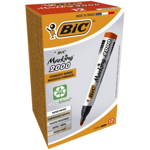 Marker permanentny Bic Marking 2000, czerwony 1,5mm okrągła końcówka (8209133) Marker permanentny Bic Marking 2000, czerwony 1,5mm okrągła końcówka (8209133)