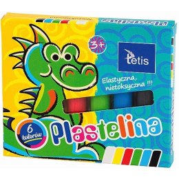 Plastelina Tetis 6 kol. mix 15g (KP001-A)