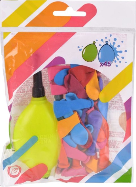 Balony wodne z pompką 45 szt Balony wodne z pompką 45 szt