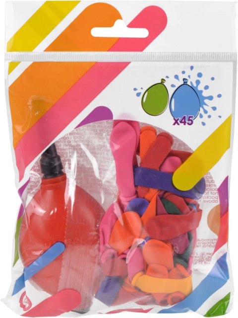 Balony wodne z pompką 45 szt Balony wodne z pompką 45 szt