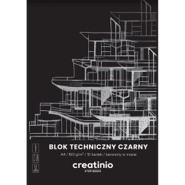 Blok techniczny Top 2000 Creatinio A4 czarny 160g 10k (400176681)