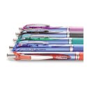 Cienkopis Pentel ENERGEL BLN 75, czarny 0,25mm 4kol.