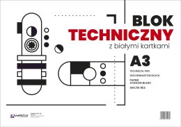 Blok techniczny Wektor A3 biały 160g 10k