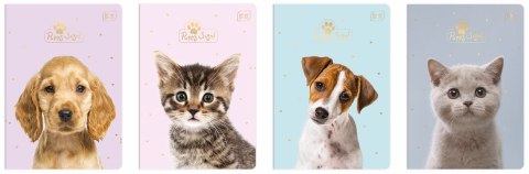 Zeszyt Puppy Sign A5 16k. 70g krata [mm:] 148x210 Interdruk (ZE16#PS)