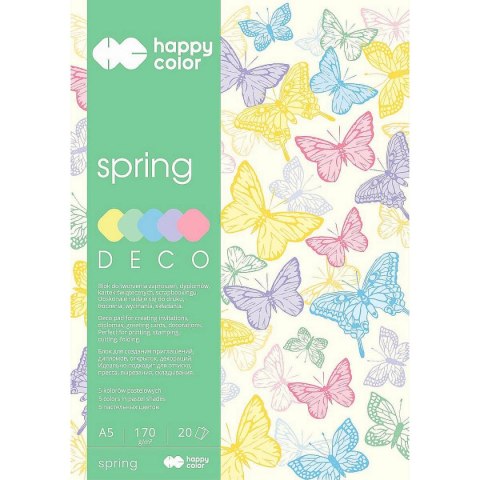 Zeszyt papierów kolorowych Happy Color A5 170g 20k (3817 1520-110)