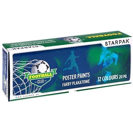 Farby plakatowe Starpak football kolor: mix 20ml 12 kolor. (437218) Farby plakatowe Starpak football kolor: mix 20ml 12 kolor. (437218)