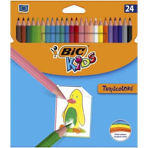 Kredki ołówkowe Bic Kids Tropicolors 2 24 kol 24 kol. (832568) Kredki ołówkowe Bic Kids Tropicolors 2 24 kol 24 kol. (832568)