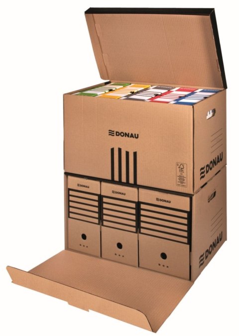Pudło archiwizacyjne A4 brązowy tektura [mm:] 360x555x 315 Donau (7667301FSC-02)