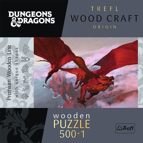 Puzzle Trefl Drewniane Starożytny czerwony smok 501 el. (20181) Puzzle Trefl Drewniane Starożytny czerwony smok 501 el. (20181)