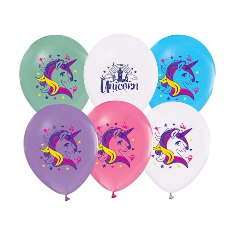 Balon gumowy Godan Jednorożce 5 szt mix 12cal (133GZ-JED5) Balon gumowy Godan Jednorożce 5 szt mix 12cal (133GZ-JED5)