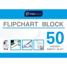 Blok do tablic flipchart 50k. 70g krata [mm:] 1000x640 Interdruk (FLI50#)