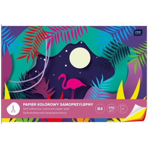 Zeszyt papierów kolorowych samoprzylepny B4 170g 8k [mm:] 250x350 Interdruk (ZEPKB4SP)