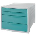 Pojemnik z szufladami Esselte Colour Breeze niebieski 4 szuflad (626284)